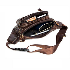 Leather Fanny Pack Mens Waist Bag Hip Pack Belt Bag Bumbag for Men - imessengerbags