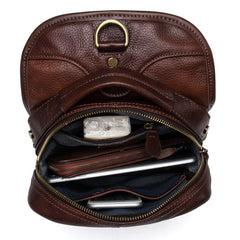 Leather Mens Cool Sling Bag Crossbody Bag Chest Bag for men - imessengerbags