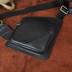 Leather Mens Cool Sling Bag Crossbody Bag Chest Bag for men - imessengerbags