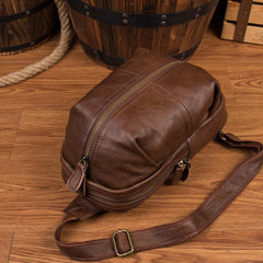 Leather Mens Cool Sling Bag Crossbody Bag Chest Bag for men - imessengerbags