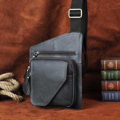 Leather Mens Cool Sling Bag Crossbody Bag Chest Bag for men - imessengerbags