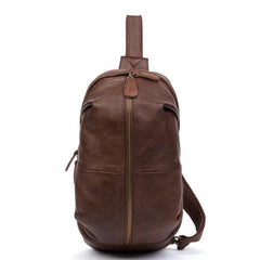 Leather Mens Cool Sling Bag Crossbody Bag Chest Bag for men - imessengerbags