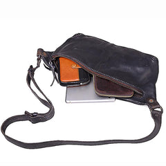Leather Mens Cool Sling Bag Crossbody Bag Chest Bag for men