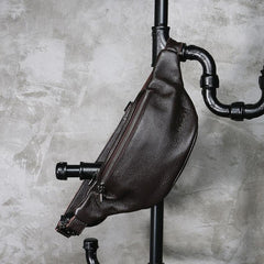 fanny pack shoulder bag​ Black Leather FANNY PACK for Men black leather crossbody fanny pack Black leather belt bag