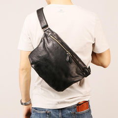Leather Mens FANNY PACK MENS WAIST BAG HIP PACK BELT BAG FOR MEN