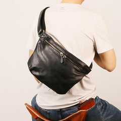 Leather Mens FANNY PACK MENS WAIST BAG HIP PACK BELT BAG FOR MEN