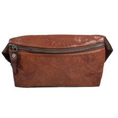 Leather Mens Fanny Pack Waist Bag Hip Pack Belt Bag Bumbag for Men