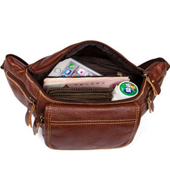 Leather Mens Fanny Pack Waist Bag Hip Pack Belt Bag Bumbag for Men - imessengerbags