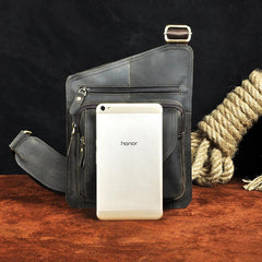 Leather Mens Cool Sling Bag Crossbody Bag Chest Bag for men - imessengerbags