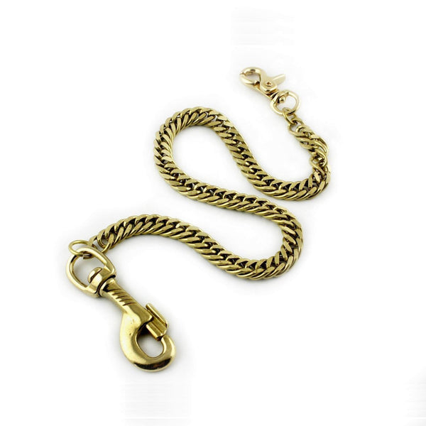 Solid Brass Wallet Chain Cool Punk Rock Biker Trucker Wallet Chain Trucker Wallet Chain for Men - imessengerbags