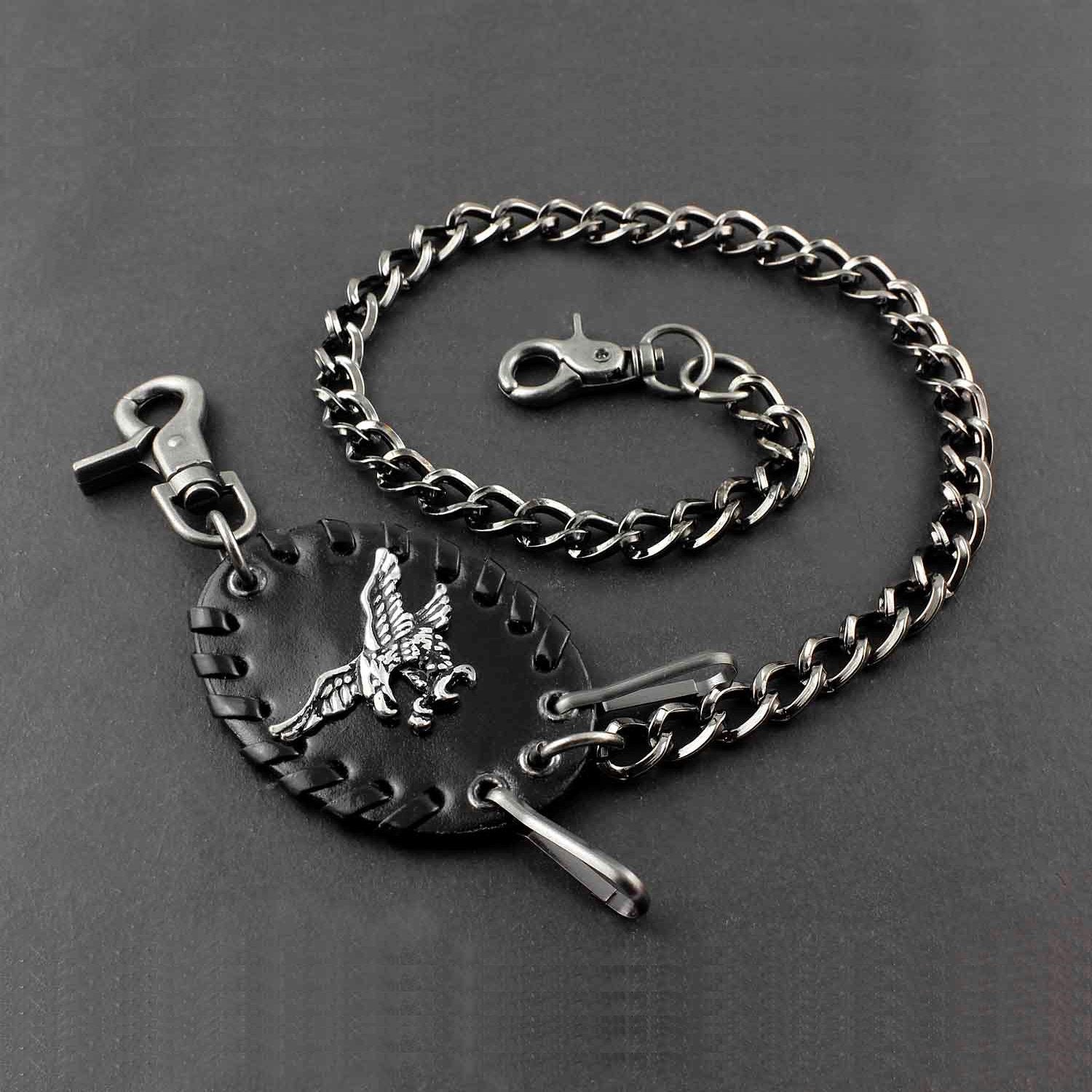 Solid Stainless Steel Eagle Wallet Chain Cool Punk Rock Biker Trucker Wallet Chain Trucker Wallet Chain for Men