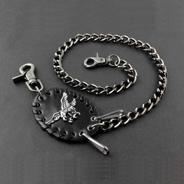 Solid Stainless Steel Eagle Wallet Chain Cool Punk Rock Biker Trucker Wallet Chain Trucker Wallet Chain for Men - imessengerbags