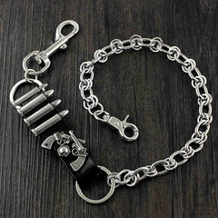 Solid Stainless Steel Revolver Wallet Chain Cool Punk Rock Biker Trucker Wallet Chain Trucker Wallet Chain for Men