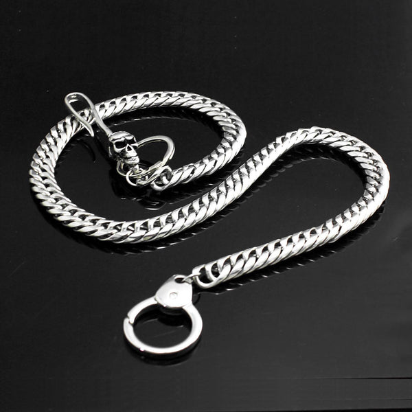Solid Stainless Steel Skull Wallet Chain Cool Punk Rock Biker Trucker Wallet Chain Trucker Wallet Chain for Men - imessengerbags