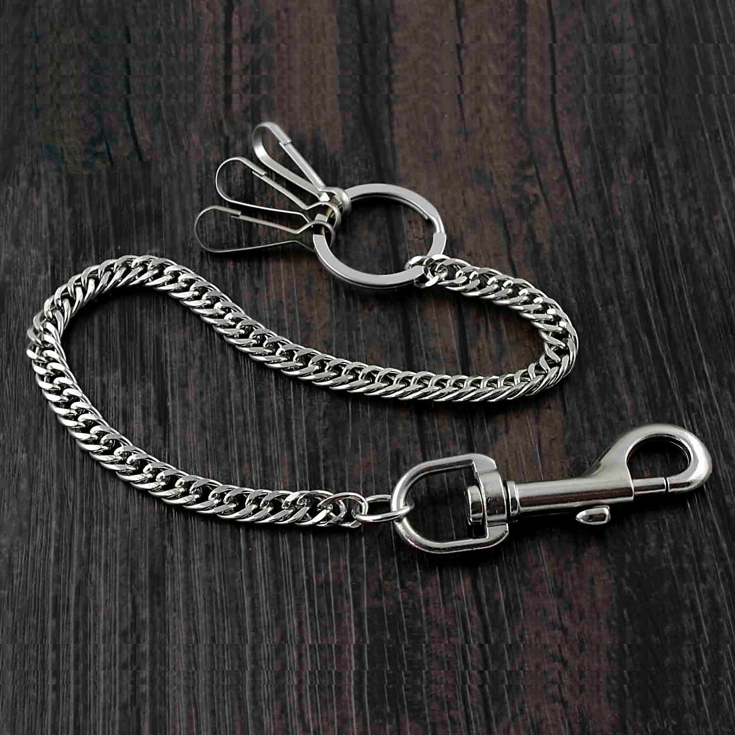 Solid Stainless Steel Wallet Chain Cool Punk Rock Biker Trucker Wallet Chain Trucker Wallet Chain for Men