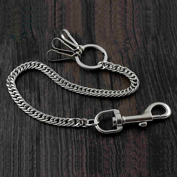 Solid Stainless Steel Wallet Chain Cool Punk Rock Biker Trucker Wallet Chain Trucker Wallet Chain for Men - imessengerbags