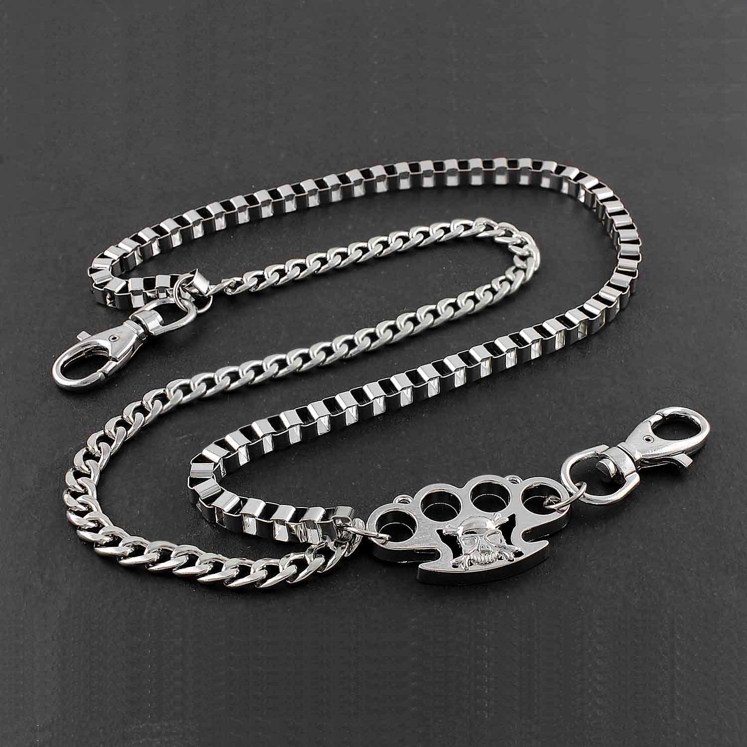 Solid Stainless Steel Wallet Chain Cool Punk Rock Biker Trucker Wallet Chain Trucker Wallet Chain for Men - imessengerbags
