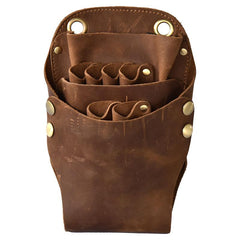 Vintage Leather Belt Pouch Men Hairstylist Tool barber pouch scissor case - imessengerbags