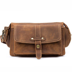 Vintage Leather Fanny Pack Mens Waist Bag Hip Pack Belt Bag Bumbag for Men - imessengerbags