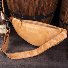 Vintage Leather Fanny Pack Mens Waist Bag Hip Pack Belt Bag Bumbag for Men - imessengerbags
