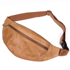 Vintage Leather Fanny Pack Mens Waist Bag Hip Pack Belt Bag Bumbag for Men - imessengerbags