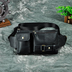 Vintage Leather Fanny Pack Mens Waist Bag Hip Pack Belt Bag for Men