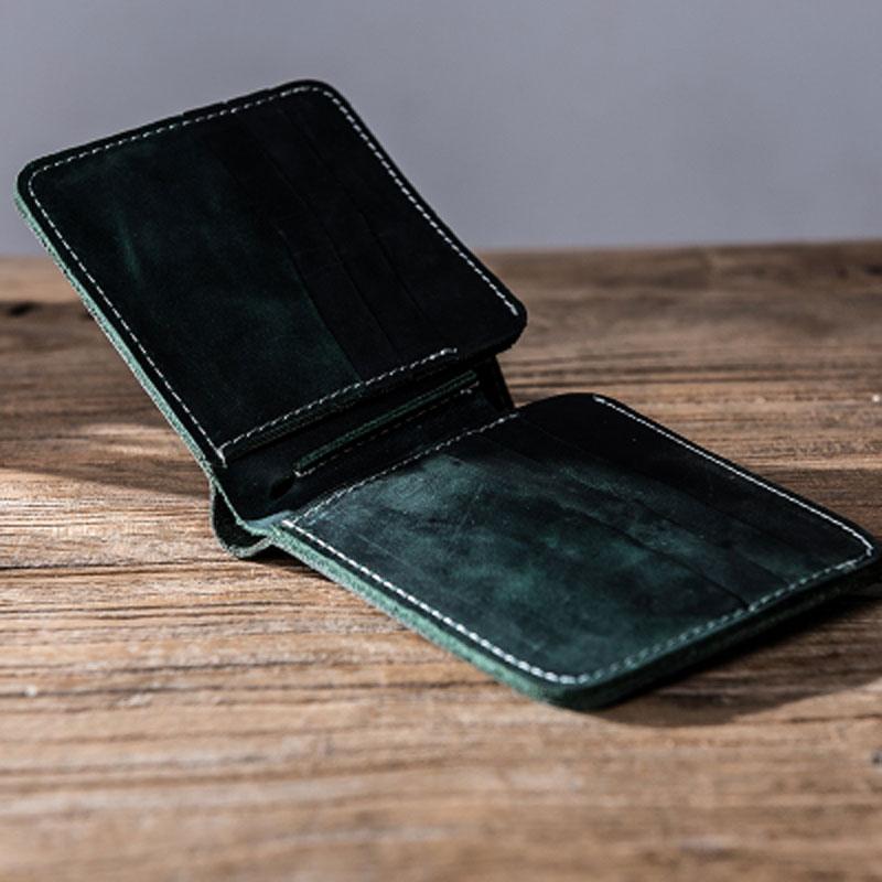 Vintage Leather Mens Small Wallet Bifold Wallet for Men - imessengerbags