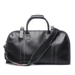 Vintage Cool Leather Mens Weekender Bag Travel Bag Cool Duffle Bag for Men