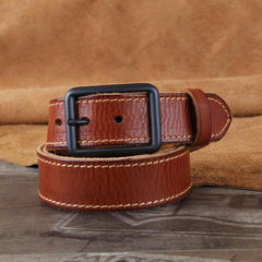 Genuine Leather Punk Rock Biker Trucker Mens Belt Men Black Coffee Belt for Men - imessengerbags