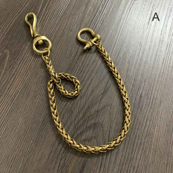 Badass Gold 18'' BIker Chain Wallet Pants Chain Jeans Chain Jean Chain Wallet Chain For Men - imessengerbags