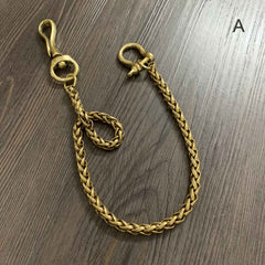 Badass Gold 18'' BIker Chain Wallet Pants Chain Jeans Chain Jean Chain Wallet Chain For Men - imessengerbags