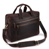 Dark Brown Large Leather Men's Professional Briefcase 17‘’ Laptop Handbag Briefcase Business Briefcase For Men