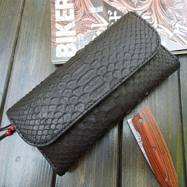 Handmade Leather Mens Clutch Wallet Cool Wallet Long Wallets Wallet for Men - imessengerbags
