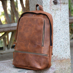 Vintage Leather Men's 13inch Computer Backpack Travel Backpack For Men - imessengerbags