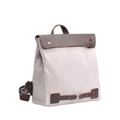 Canvas Leather Mens Womens Small 13'' School Backpack College Backpack for Men - imessengerbags