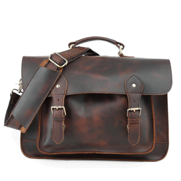 Vitnage Brown Leather Men's Camera Shoulder Bag SLR SIDE BAG Camera Handbag For Men