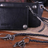 Genuine Leather Mens Cool Biker Chain Wallet Long Leather Wallet Slim Clutch Wristlet Wallet for Men - imessengerbags