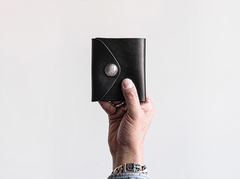 Genuine Leather Mens Cool billfold Leather Wallet Men Small Wallets Bifold for Men - imessengerbags
