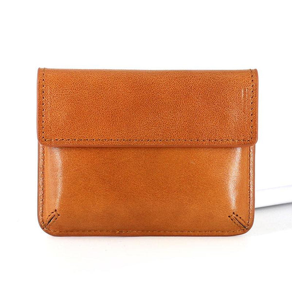 Leather Mens Card Wallet Slim Front Pocket Wallet Small Change Wallets for Men - imessengerbags