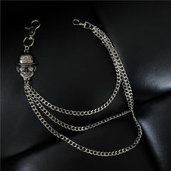 Badass Mens Smiley Face Head Stainless Key Chain Pants Chain Wallet Chain For Men - imessengerbags