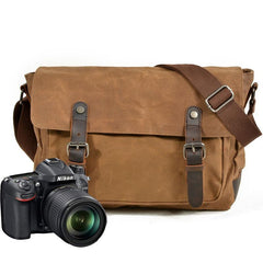 Mens Canvas Camera Messenger Bag Camera Side Bag Camera Shoulder Bag for Men
