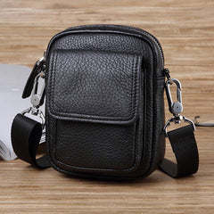 Leather Mens Cell Phone Holster Belt Pouch Mens Waist Bag Shoulder Bag for Men