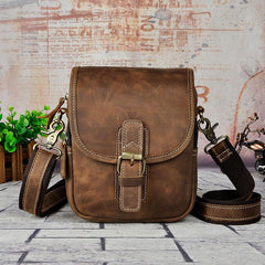 Cool Mens Leather Side Bag Belt Pouch Holster Belt Case Waist Pouch for Men