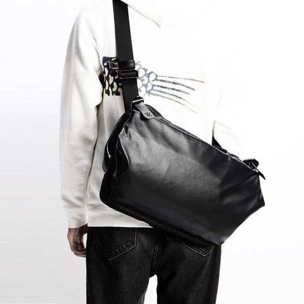 Cool OXFORD CLOTH PVC PU Men's Casual Sling Bag One Shoulder Backpack For Men - imessengerbags