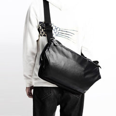 Cool OXFORD CLOTH PVC PU Men's Casual Sling Bag One Shoulder Backpack For Men - imessengerbags
