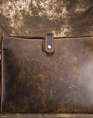 Cool Vintage Brown Leather Mens Messenger Bag Side Bag Work Bag Shoulder Bag for Men