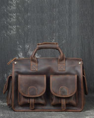 Vintage Leather Mens Large Travel Bag Weekender Cool Business Bag For Men - imessengerbags
