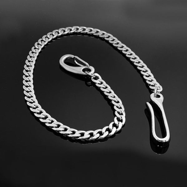 Fashion Stainless Steel Mens 18'' Silver Pants Chain Wallet Chain Motorcycle Wallet Chain for Men