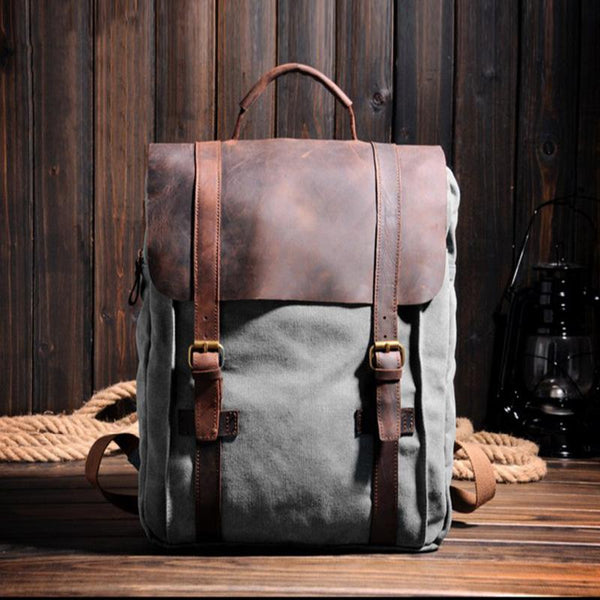 Vintage Canvas Mens Womens Large Pink College Backpack 14'' Green Travel Backpack Computer Backpack For Men - imessengerbags