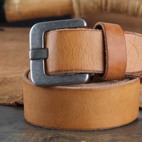 Genuine Leather Punk Rock Biker Trucker Mens Belt Men Black Coffee Belt for Men